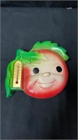 5” tomato head clay thermometer