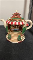 6” holiday hideaway musical teapot