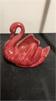 6” calif pottery swan dish