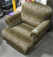 Leopard print lounge chair
