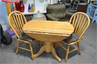 Wood dining table/2 chairs - info