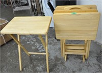 Wood snack tables/stand - info