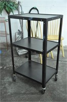 Vintage metal utility cart on casters - info