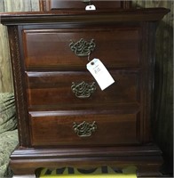 2 drawer cherry finish end table