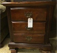 2 drawer cherry finish end table