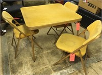 2 card tables and 3 chairs