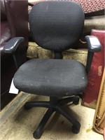 black material rolling office chair