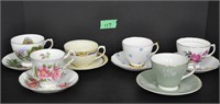 Assorted vintage cups & saucers
