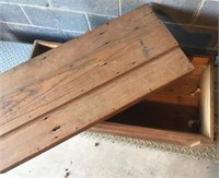 vintage wooden crate with lid