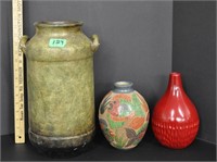 3 ceramic/pottery  decor pieces