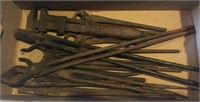 assortment of Blacksmith tongs