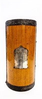 MIDDLE EASTERN WOODEN CYLINDRICAL BOX TORAH CASE?