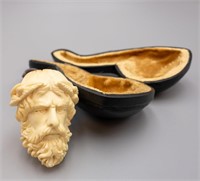 MEERSCHAUM STYLE CARVED PIPE