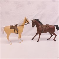 2 Pcs. Horse Figurines Made by Louis Marx & Co.