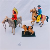 3 Pcs. Horse Figurines