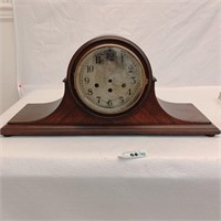 Dark Wood & Brass Mantle Clock