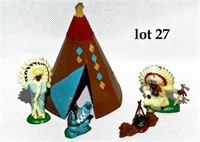 Wilton Indian Chief with Family Toy Soldier Set