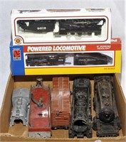 Vintage Toy Train Railroad Engines and Cars