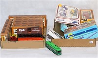 Vintage Toy Railroad Train Cars and Engines