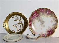 Antique China.Hand Painted Platters & Plates