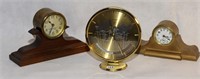 Lot of 3 Small Table Top Clocks