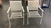 2 Outdoor Metal Chairs $129 Retail *