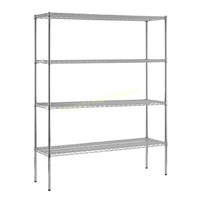 Sandusky 4-Tier Heavy Duty Wire Shelving Chrome