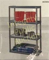 Blue Hawk 4-Tier Shelving Unit Grey Plastic*