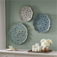 Madison Park Rossi Painted Iron Wall Art in Blue