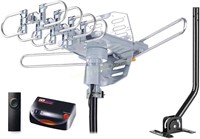 Amplified Outdoor HD TV Antenna w/Mounting Pole