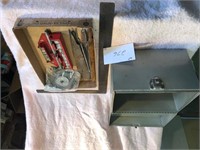Metal Storage Box & Hand Tools