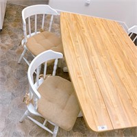 Wooden Kitchen Table with 4 Chairs
