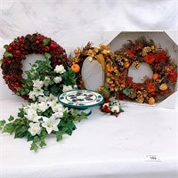Assortment of 5 Seasonal Wreaths
