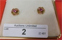 BLACK HILLS GOLD JACKETS WITH 1/4 CT TW RUBY  STUD