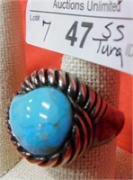 STERLING TURQUOISE RING SIZE 7