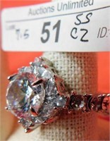 STERLING SILVER CZ RING SIZE 7.50