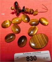 LOT OF TIGER EYE STONES ~ CUT ~ SANDED ~ POLISHED