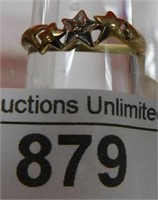 10K GOLD STAR RING WITH DIAMOND BABY RING SIZE 4
