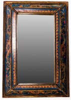 REVERSE PAINTED GLASS FRAMED MIRROR