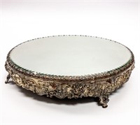 VICTORIAN CIRCULAR MIRRORED STAND TRAY