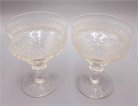(2) PAIRS 19TH CENTURY FINE CUT CRYSTAL RUMMERS