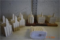 Lot of 7 Ceramic LDS Temples