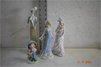 Lot of 4 Porcelain Figurines