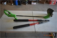 Electric Weed Trimmer w/ Pruning Tool