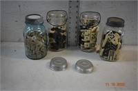 Vintage Jars w/ lids