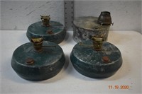4 Vintage Oil Lamps
