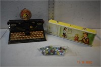 Vintage Kids Toy Typewriter w/ Toy Clown