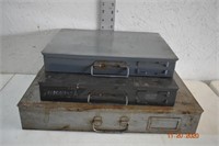 3 Small Metal Part Containers