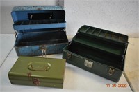 3 Metal Tackle/Toolboxes