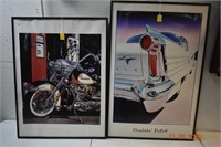 Motorcycle Print w/ car print